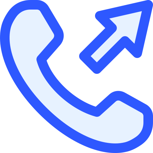 Outcoming call Generic Blue icon