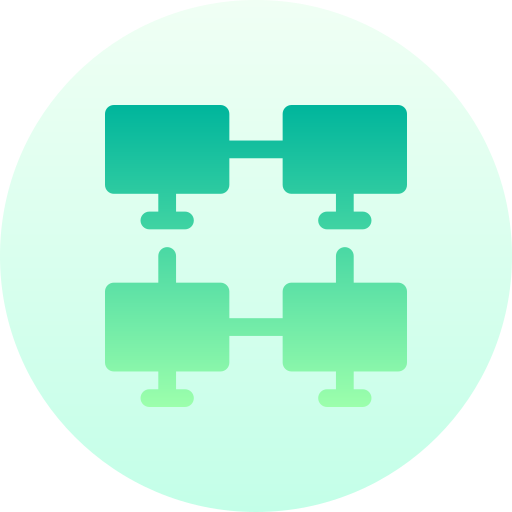 ネットワーキング Basic Gradient Circular icon