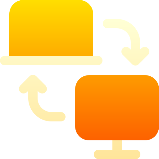 transferencia de datos Basic Gradient Gradient icono