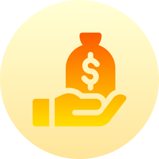 대출 Basic Gradient Circular icon