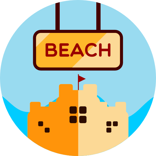 plaża Roundicons Premium Circle flat ikona