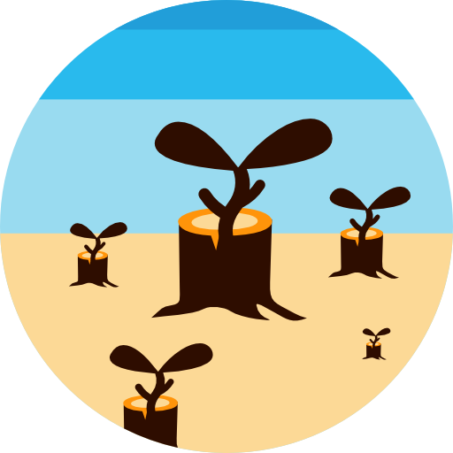 deforestazione Roundicons Premium Circle flat icona