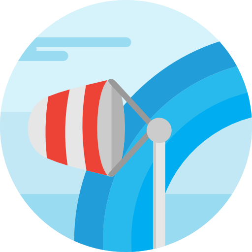 wind teken Roundicons Premium Circle flat icoon