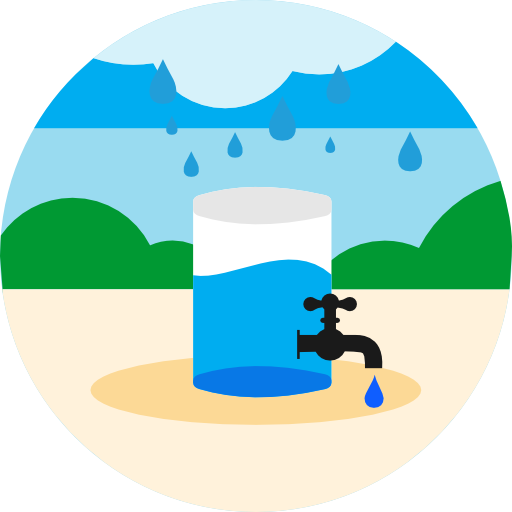 water geven Roundicons Premium Circle flat icoon
