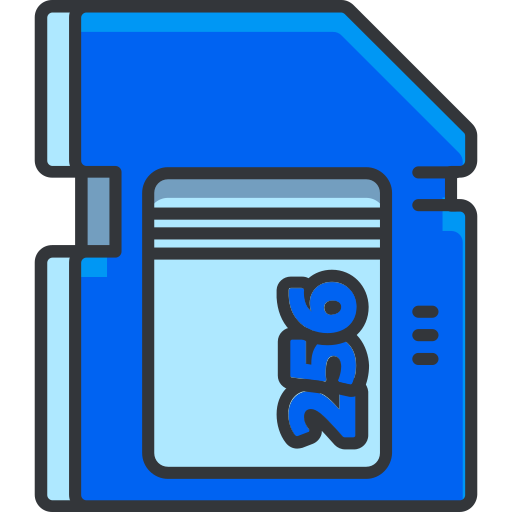 Sd card Roundicons Premium Lineal Color icon