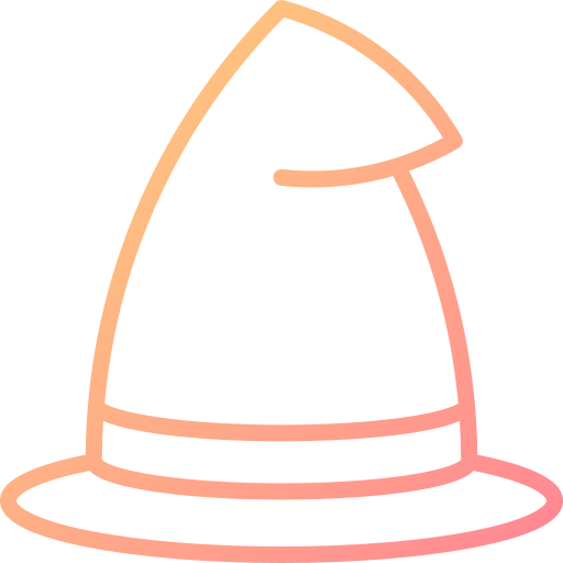 sombrero de bruja Generic Gradient icono