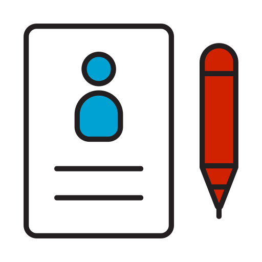 modulo di registrazione Generic Outline Color icona