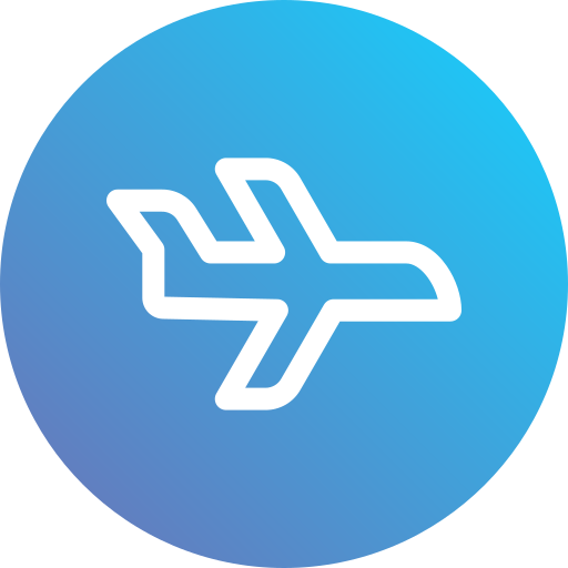 vliegtuig Generic Gradient icoon