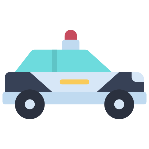 auto della polizia Juicy Fish Flat icona