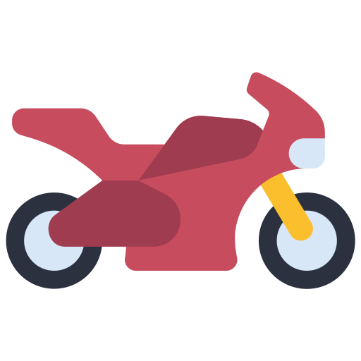 Motorbike Juicy Fish Flat icon