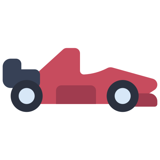 Formula racing Juicy Fish Flat icon