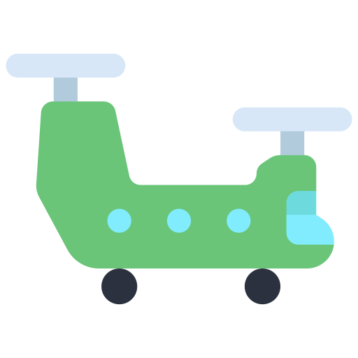 elicottero militare Juicy Fish Flat icona