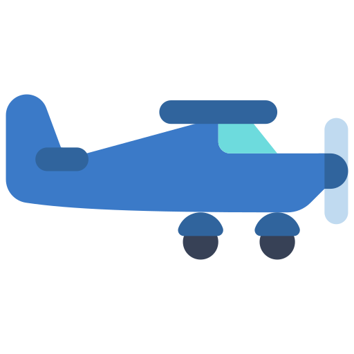 mały samolot Juicy Fish Flat ikona