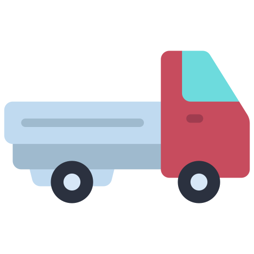 pick-up vrachtwagen Juicy Fish Flat icoon