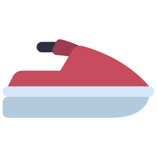 Jet ski Juicy Fish Flat icon