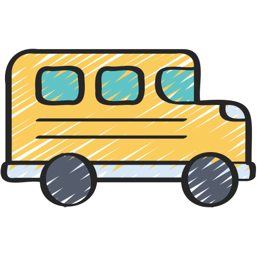 School bus Juicy Fish Sketchy icon