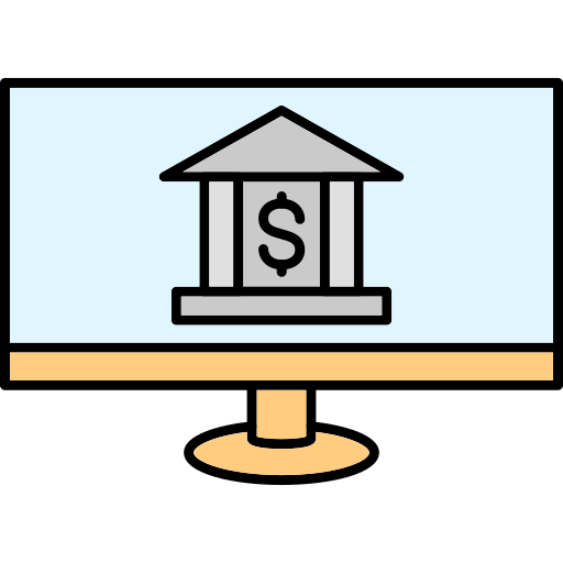 services bancaires en ligne Generic Thin Outline Color Icône