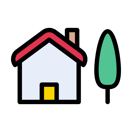Real estate Vector Stall Lineal Color icon