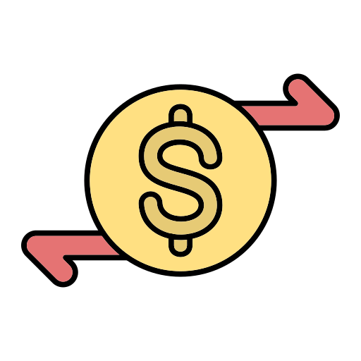 flusso di denaro Generic Thin Outline Color icona