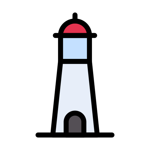 latarnia morska Vector Stall Lineal Color ikona