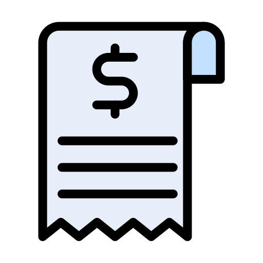 Invoice Vector Stall Lineal Color icon