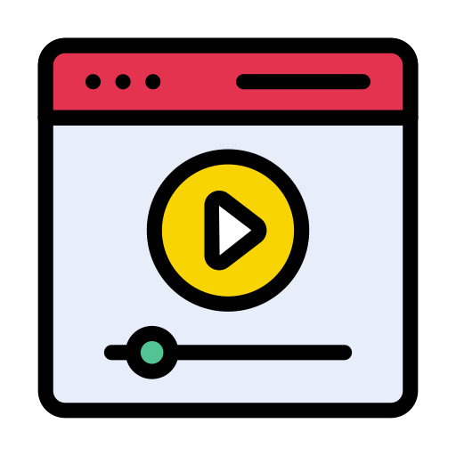 videoplayer Vector Stall Lineal Color icon