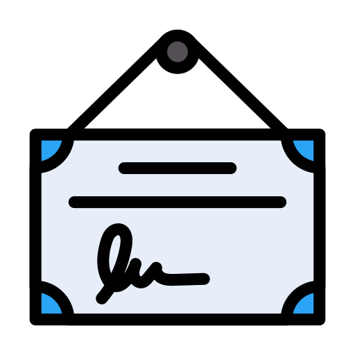 Autograph collection Vector Stall Lineal Color icon