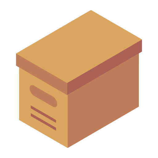 Cardboard Generic Isometric icon