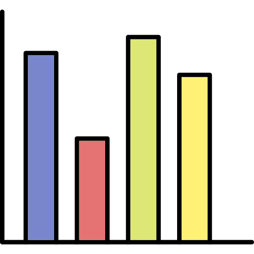 wykres słupkowy Generic Thin Outline Color ikona