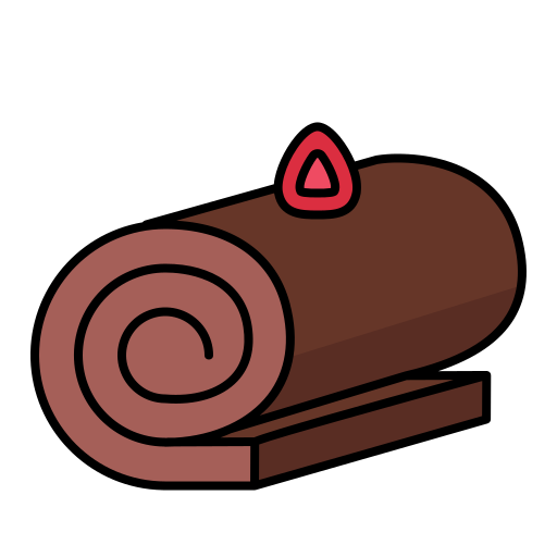 Roll cake Generic Outline Color icon