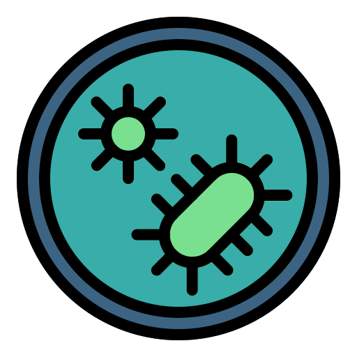 細菌 Generic Outline Color icon