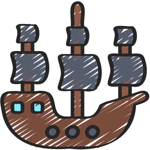 piratenschip Juicy Fish Sketchy icoon