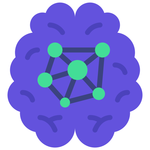 Neural network Juicy Fish Outline icon