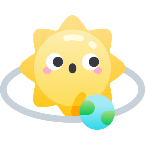 Solar system Kawaii Star Gradient icon