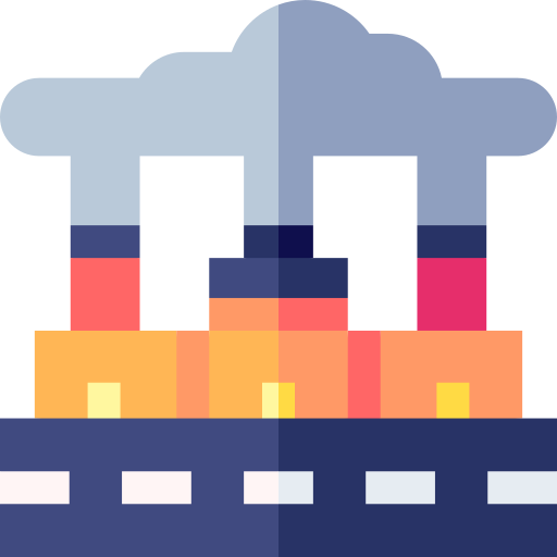 la contaminación del aire Basic Straight Flat icono