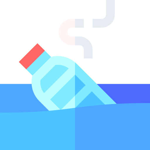 海洋ゴミ Basic Straight Flat icon