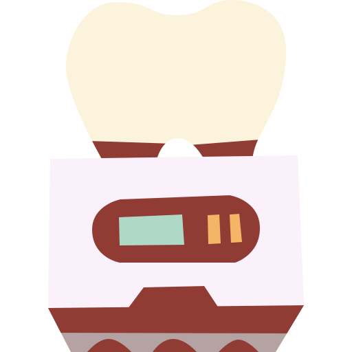 dientes Cartoon Flat icono