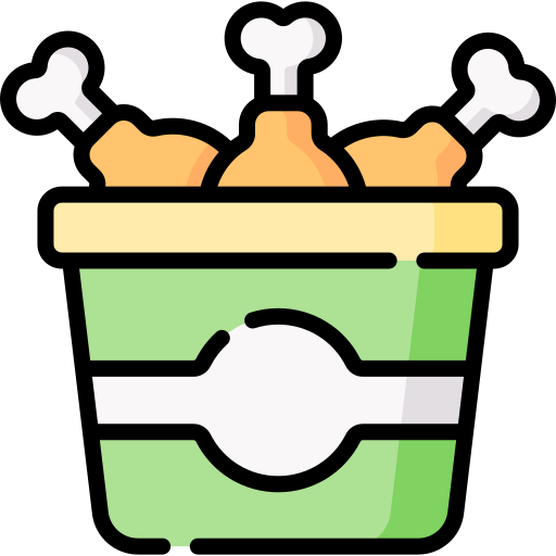 Chicken bucket Special Lineal color icon