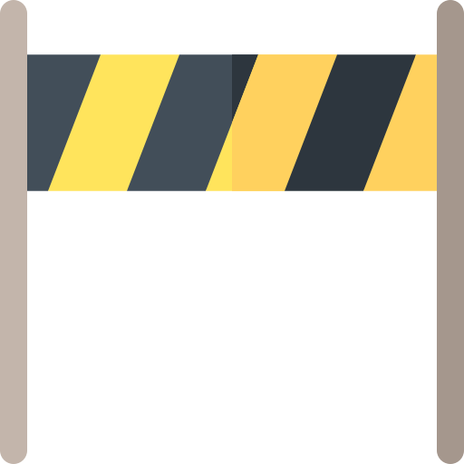 barrera vial Basic Rounded Flat icono