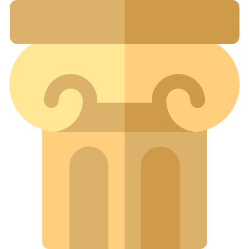 pilar iónico Basic Rounded Flat icono