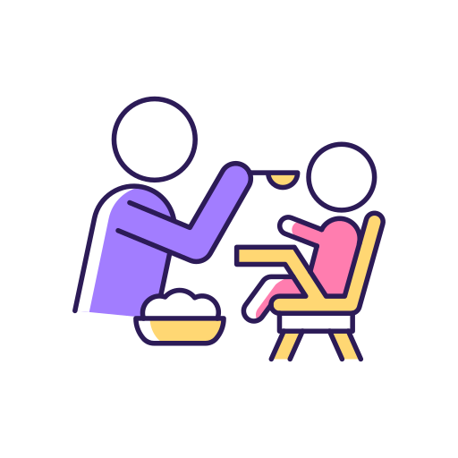 Feeding chair Generic Thin Outline Color icon