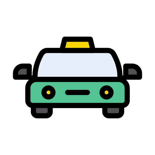 taxi Vector Stall Lineal Color icono