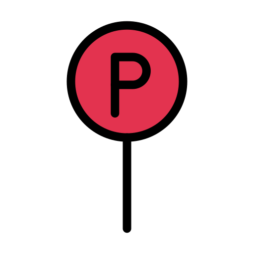 parkeer teken Vector Stall Lineal Color icoon