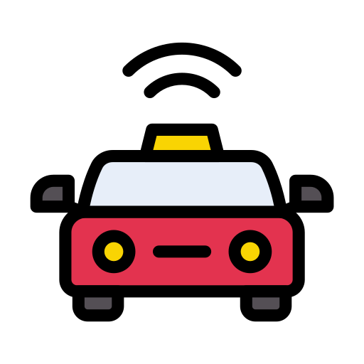 taxi Vector Stall Lineal Color icon