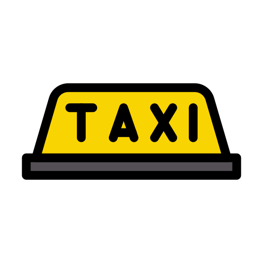 Taxi Vector Stall Lineal Color icon