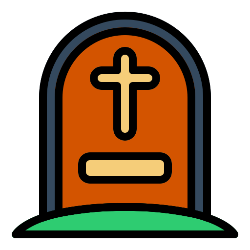 Tombstone Generic Outline Color icon