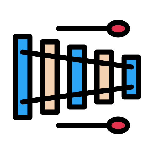 ksylofon Vector Stall Lineal Color ikona
