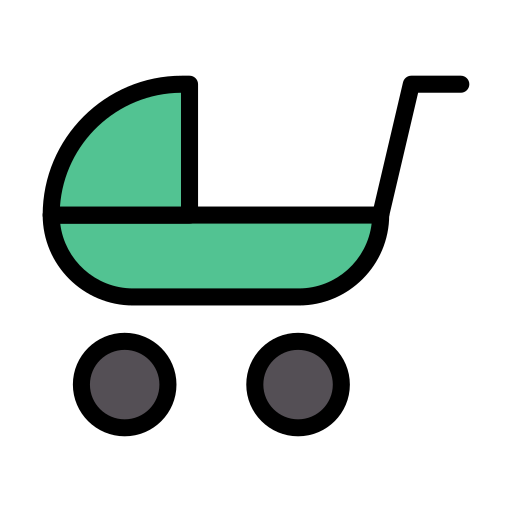 cuna de bebe Vector Stall Lineal Color icono