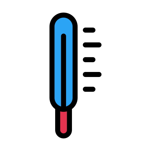 Thermometer Vector Stall Lineal Color icon