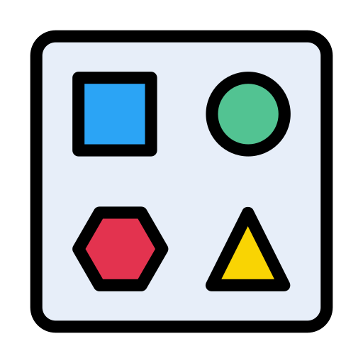 cuadra Vector Stall Lineal Color icono